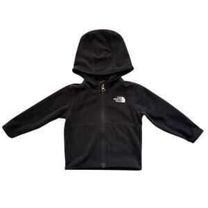 North Face Black Fleece Hoodie Jacket Size 6-12m